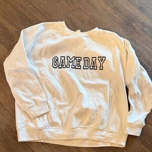 H&M Cream 'Game Day' Sweatshirt